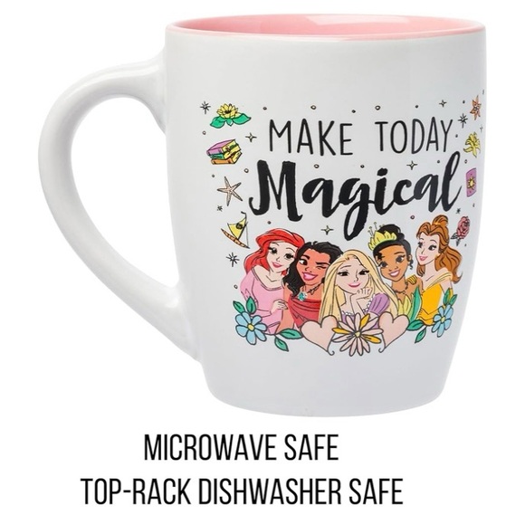 Silver Buffalo Disney Princess Magical Jumbo Curved Ceramic Mug, 25 Ounces - Picture 4 of 5